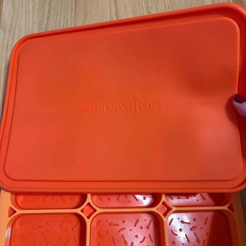 Pampered Chef 3 pc Silicone Ice Cream Sandwich maker molds DIY treats